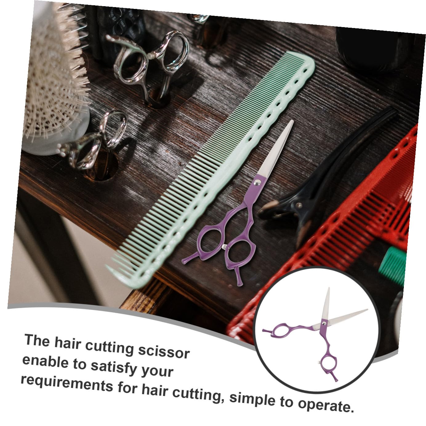 WOONEKY Tijeras Para Cortar El Pelo Profesionales De Acero Inoxidable Tijeras De Peluquero Para Salón De Peluquería Para Uso Diario