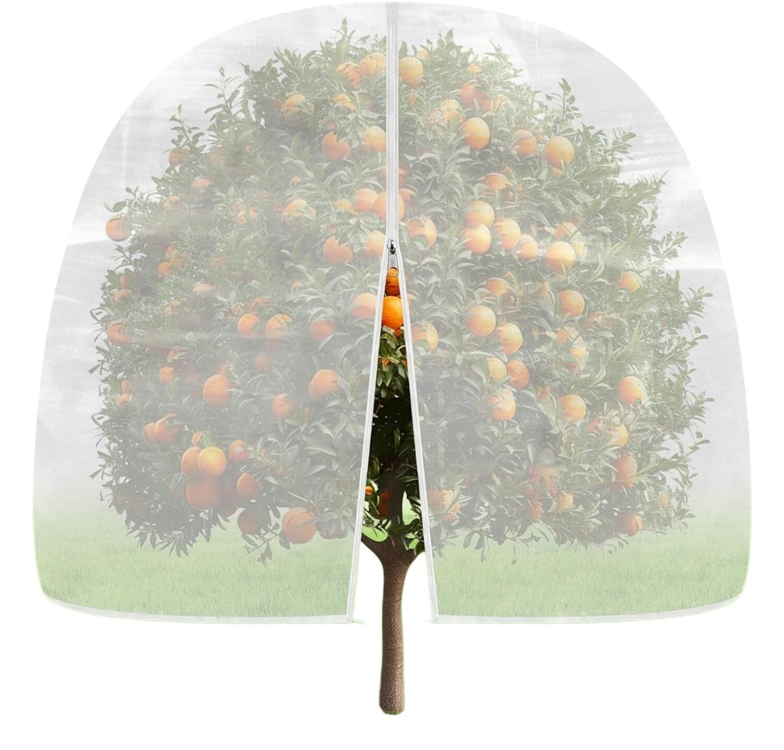 Malla para frutales Cubiertas de Red Protectoras for Plantas de jardín y árboles frutales Grandes de 6x7 pies con Cremallera y cordón, Bolsas de Red de Malla de protección de Plantas 1 Uds