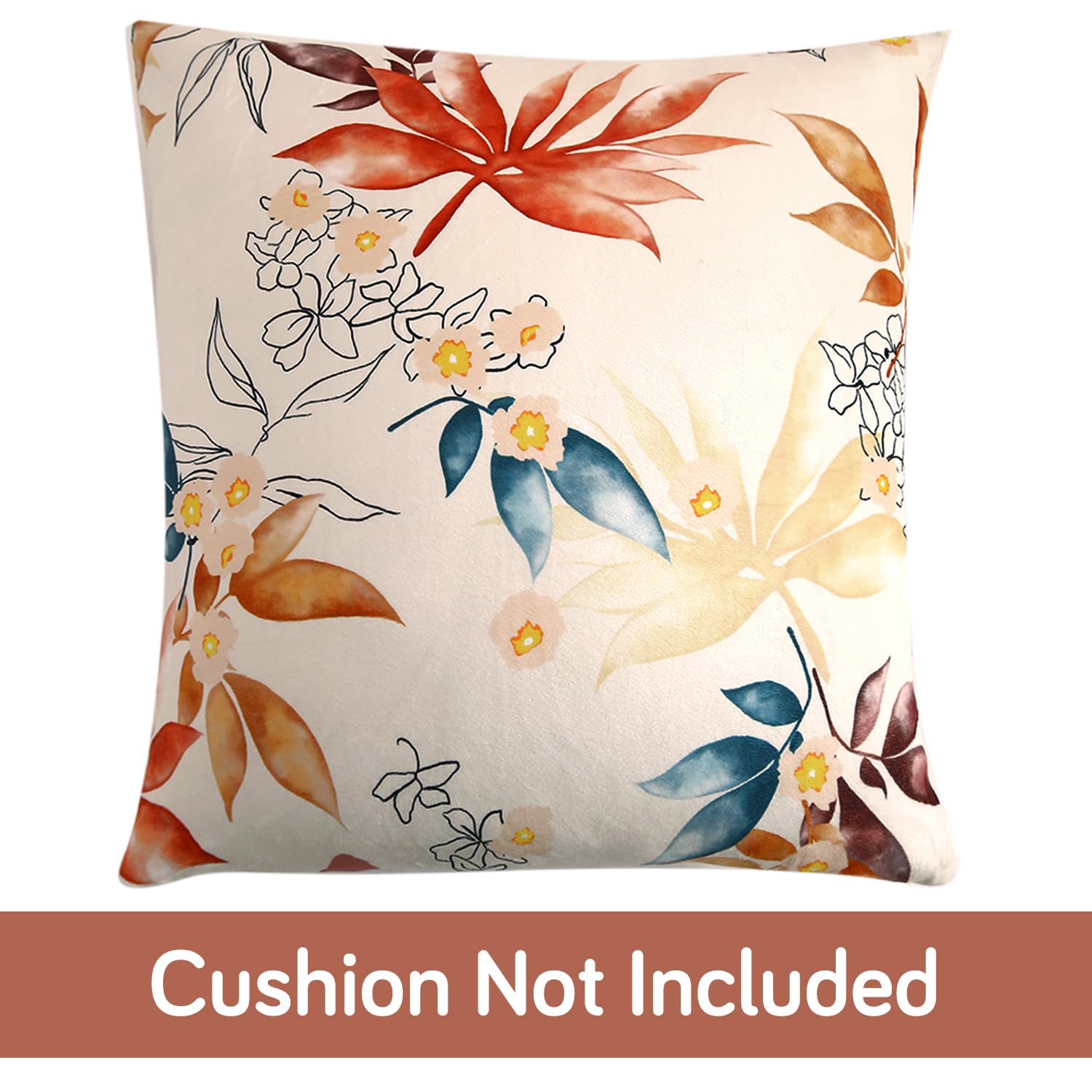 Velvet Cushion Covers - Amber Serene Flora -6