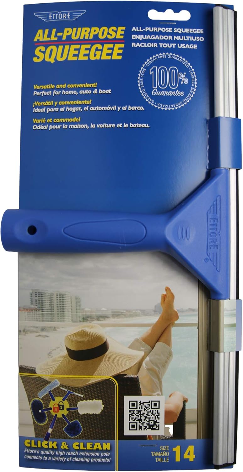 Exclusive Discount 50% Price Ettore All- Purpose Squeegee, 6.5 x 14 x 1.5, Blue - 17014