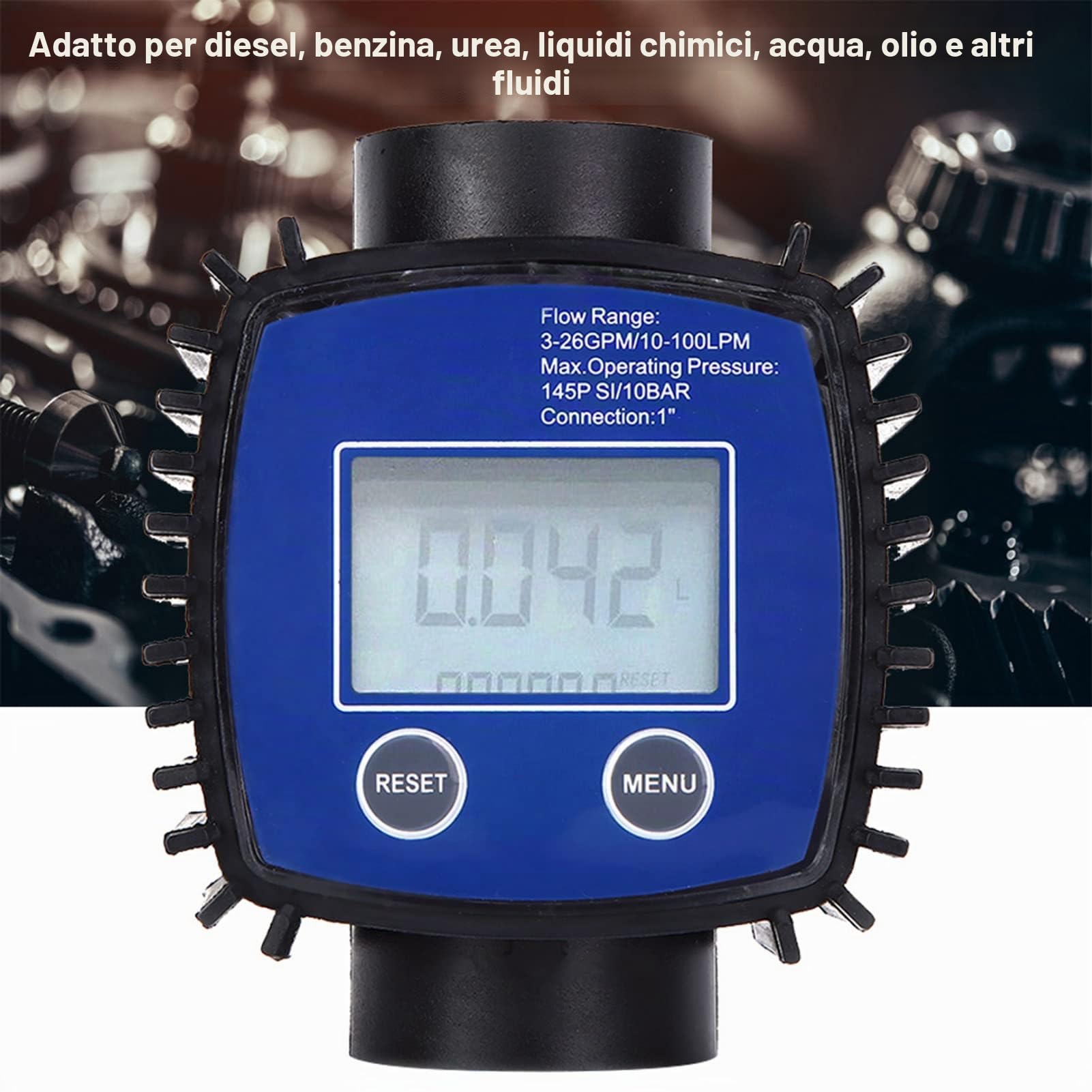 Misuratore di portata con display digitale, misuratore di portata ad alta precisione Misuratore di portata Misuratore di portata dell'acqua della tubazione per benzina per liquido chimico