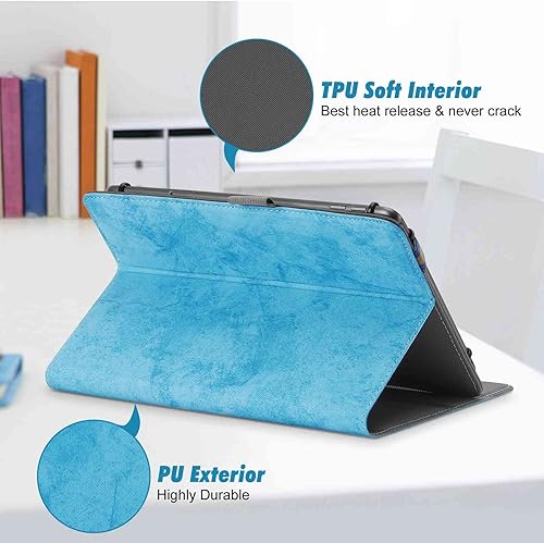 Miniatura 27 de UrbanX Funda universal para tablet de 7 a 8 pulgadas, funda protectora para tableta Huawei Mate X2 con pantalla táctil, con banda de fijación Rosa