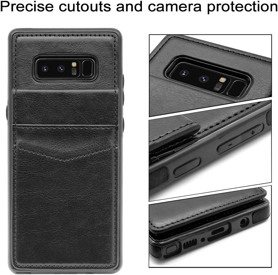 LakiBeibi Galaxy Note 8 Case, Premium Leather Anti-Scratch Samsung Galaxy Note 8 Case Wallet with Credit Card Slots Flip Shockproof Protective Case for Samsung Galaxy Note 8 (2017), Black