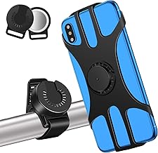 Mobile Bike Holder for Airtag, Detachable Mobile Phone Holder 360° Rotation for Moto Bike Scooter, Compatible with 4.5 – 7.0 Inch Universal Smartphone