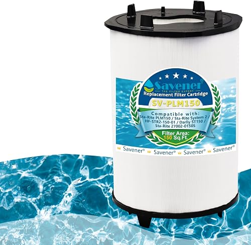 27002-0150S Pool Filter Cartridges, Replaces Sta-Rite 27002-0150S Pool and Spa D.E. Filter, Compatible with Sta-Rite PLM150 and System 2 Modular Media, with Air Bleed Assembly, 150 Sq. Ft