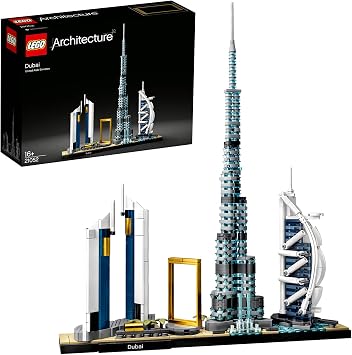 LEGO 21052 Architecture Dubai, Gift Idea for Teenagers Aged 16 and Over, Creative Hobbies Adults, Model Kits and Model Making