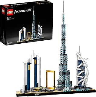 LEGO 21052 Architecture Dubai, Gift Idea for Teenagers Aged 16 and Over, Creative Hobbies Adults, Model Kits and Model Making