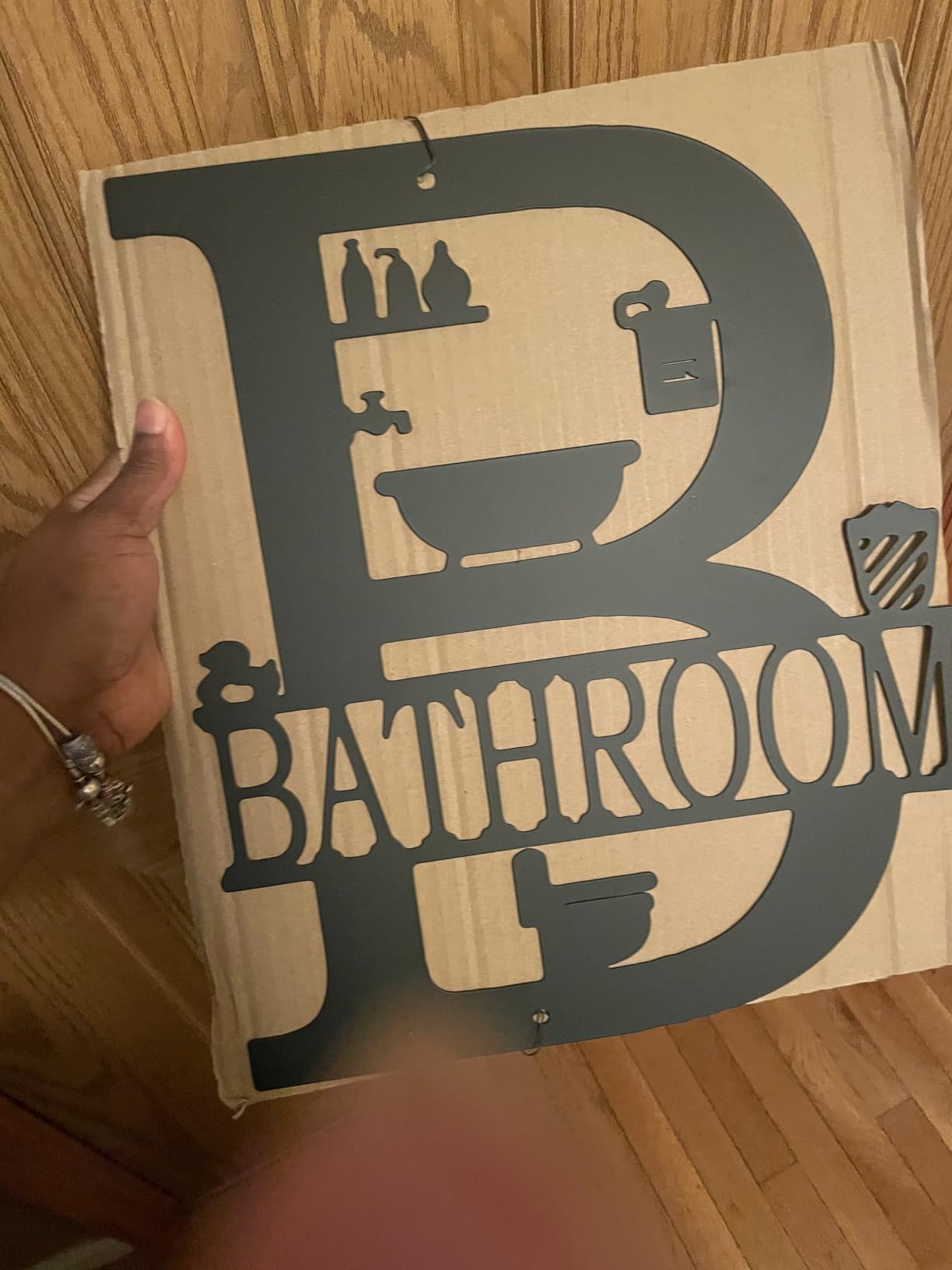 4/mo Finance XORT Metal Bathroom Wall Decor, Farmhouse Metal