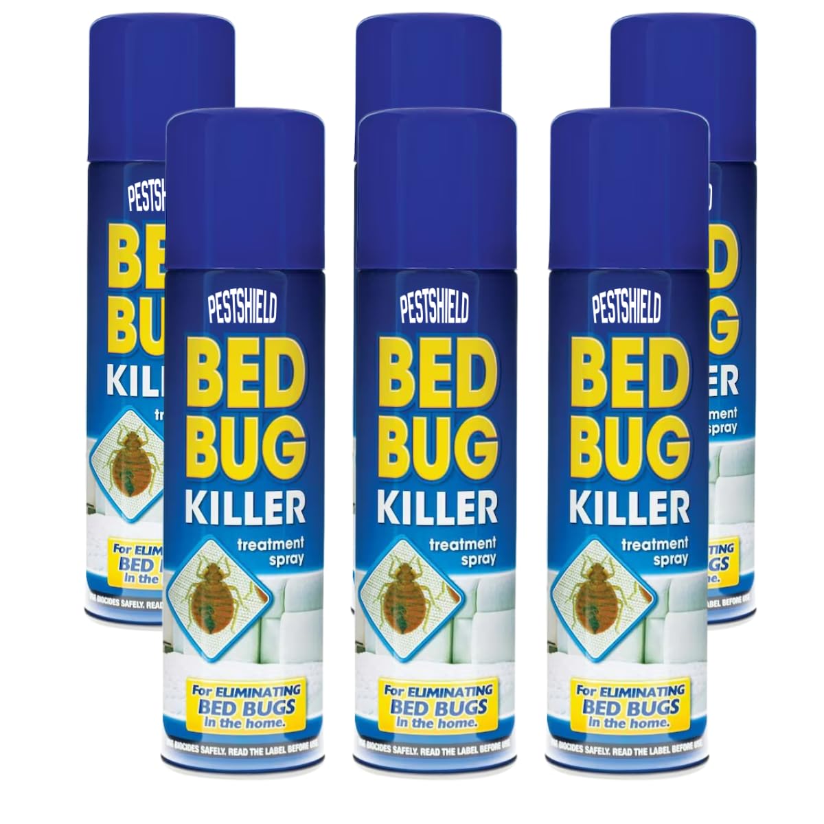 6 Bed Bug Flea Killer Spray Pestshield Bed Bug Treatment Carpet Mattress 200ml