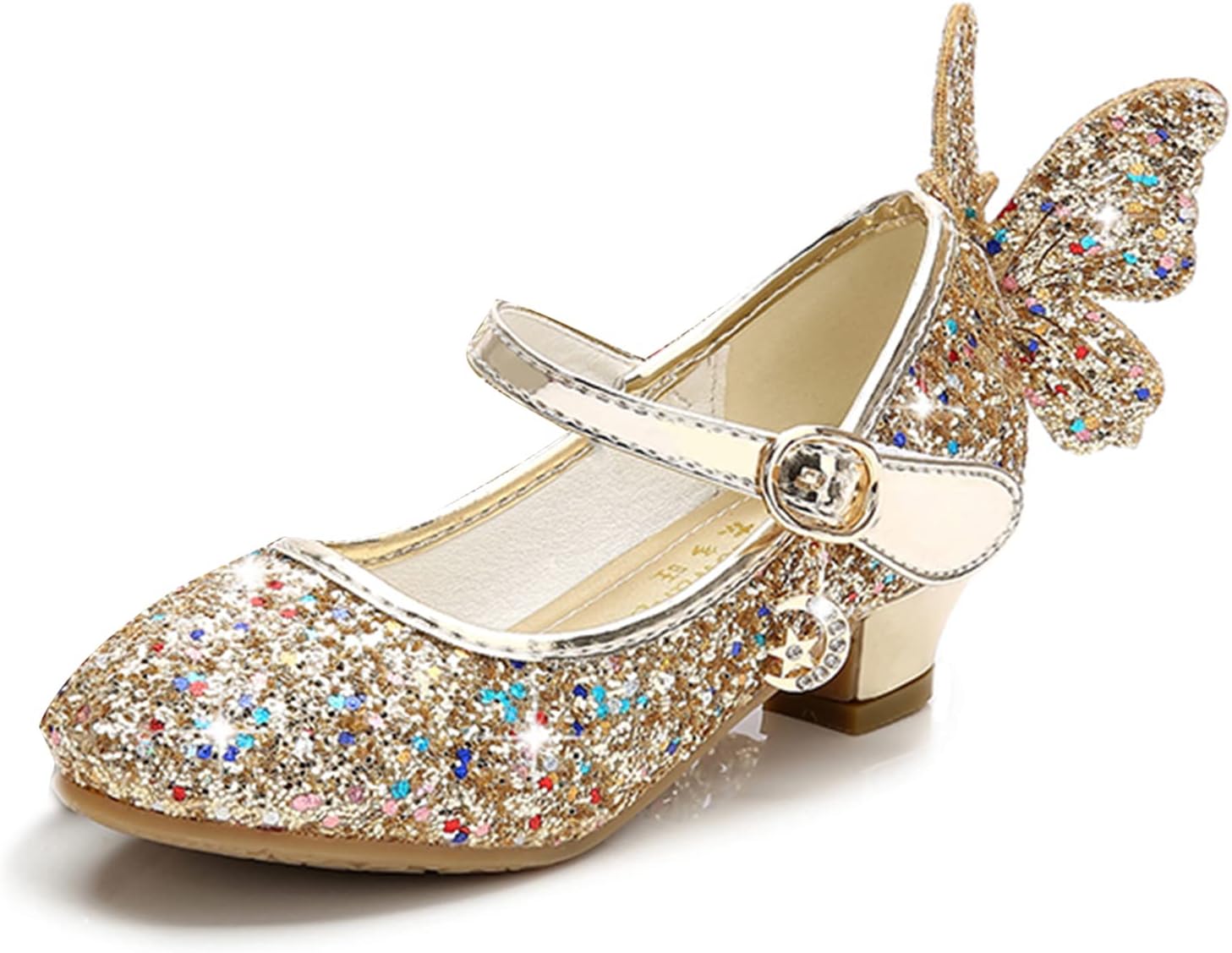 Unifizz Girls Toddler/Little/Big Kids Dress Mary Jane Pumps Bow Low Heels Party Wedding Princess Shoes