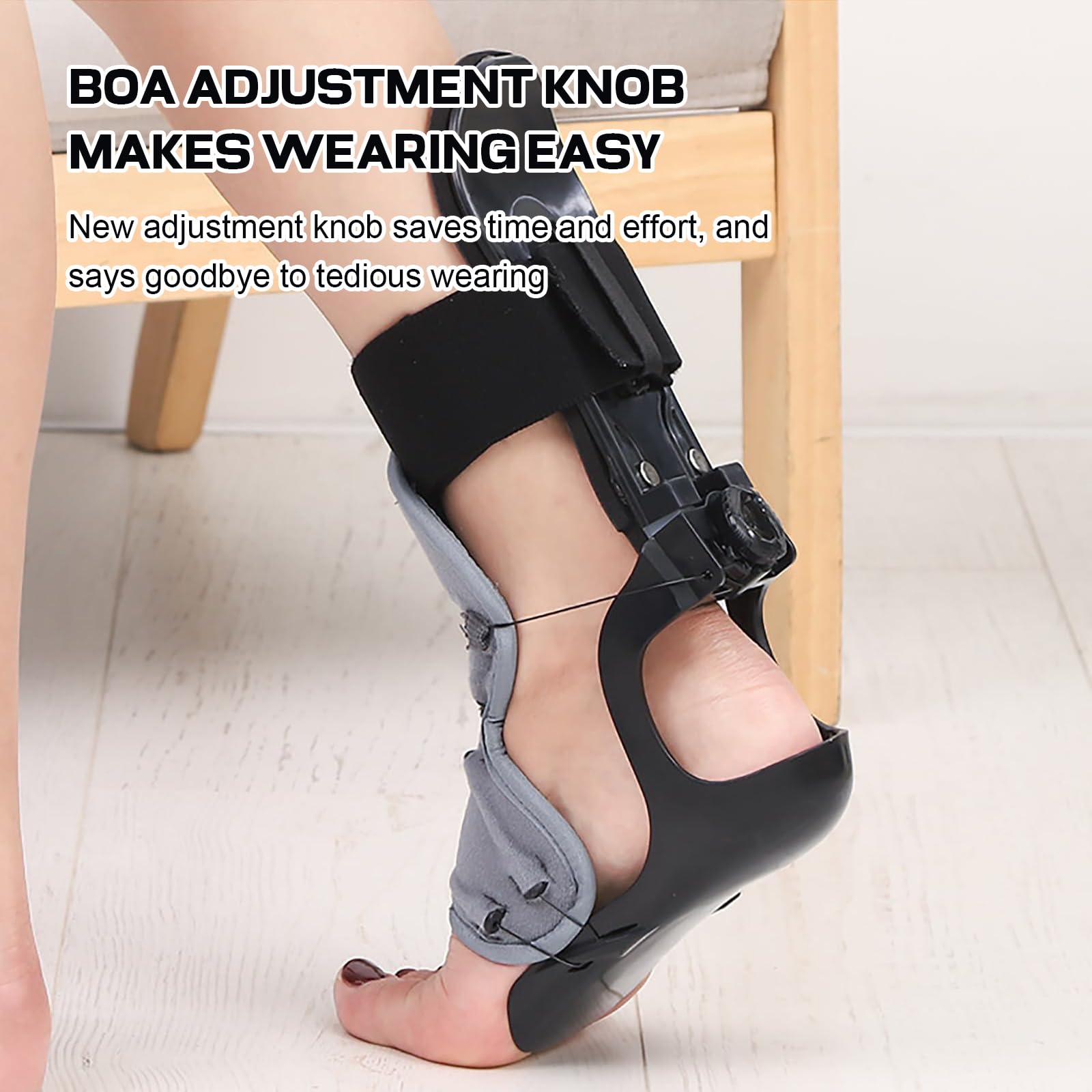 Fußheberorthese Zum Gehen Mit Schuhen Fußheberorthese Zur Unterstützung Der Dorsalflexion AFO-Fußheberorthese Zur Effektiven Schmerzlinderung,Right,L