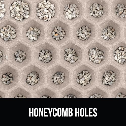 Miniatura 8 de Gorilla Grip - Alfombra para suciedad de gatos, diseño de panal y dos capas que atrapa la arena, suave, para interiores, trampa de alimentación,