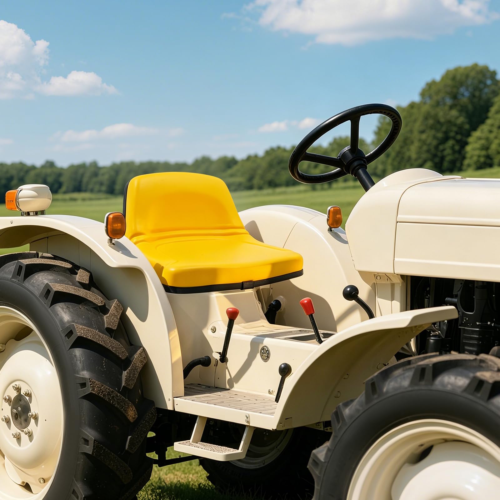 Universal Gabelstaplersitz Gelb Garten-Traktor-Sitz 100kg Tragfähigkeit