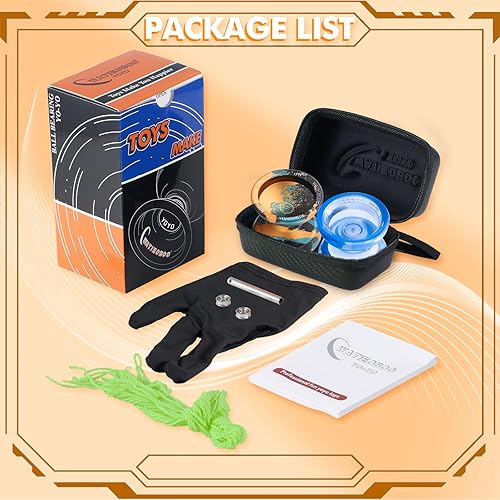 Miniatura 4 de WATIEOBOO Juego de 2 piezas YoYo (P02 yoyo + Yoyo de camuflaje de metal profesional W21), Yoyo de modo dual (yoyo sensible y yoyo lento), ideal para