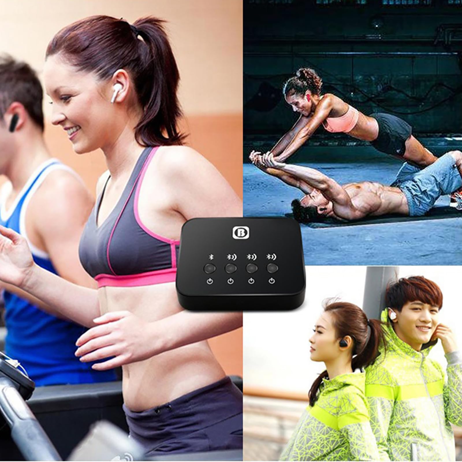 ZEZEFUFU Transmisor Bluetooth Splitter Audio Adaptador Bluetooth 1 en 3 Salidas Bluetooth 4.0 Transmisor Receptor