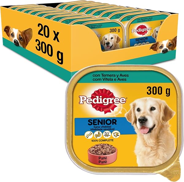 Pedigree Comida Húmeda Senior Ternera y Aves