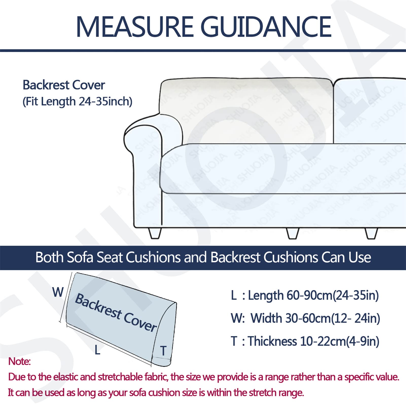 SHUOJIA Sofa Seat Cushion Covers, Stretch Velvet Sofa Cover - Image 2