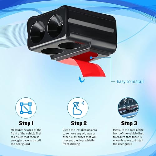 Miniatura 3 de 18 silbatos de ciervo para automóvil, evita colisiones, dispositivos de construcción duales, alerta animal para automóvil, vehículo, camión,