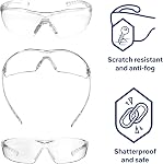 Dräger X-pect 8320 Safety glasses, ANSI Approved, Anti-Scratch, Anti-Fog, Break-Resistant, UV Protection (99.9%)