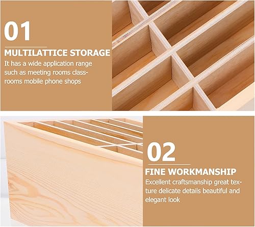 Miniatura 7 de Organizador de escritorio para teléfono de aula, 12 rejillas, caja organizadora de escritorio para teléfono celular, caja de almacenamiento, estante