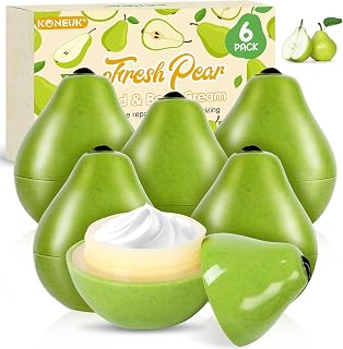 6 Pack Moisturizing Hand Cream Gifts Set, Bulk Hand Lotion for Dry Cracked Hands, Baby Shower Party Favors, Teacher Appreciation Gifts, Birthday Gifts and Bridal Shower Gifts, 1.06 Oz (Pear)