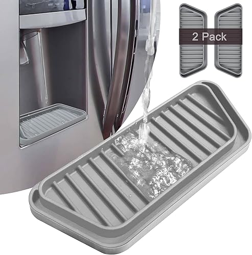 Miniatura 9 de KindGa Bandeja colectora de goteo para refrigerador, bandeja dispensadora de hielo y agua, para refrigerador, almohadilla de agua para drenaje