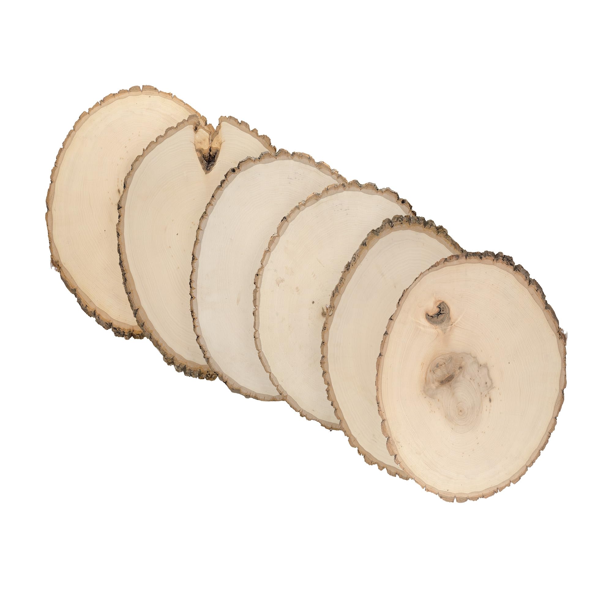 Tranches de bois de tilleul extra larges pour centre de table de mariage champêtre