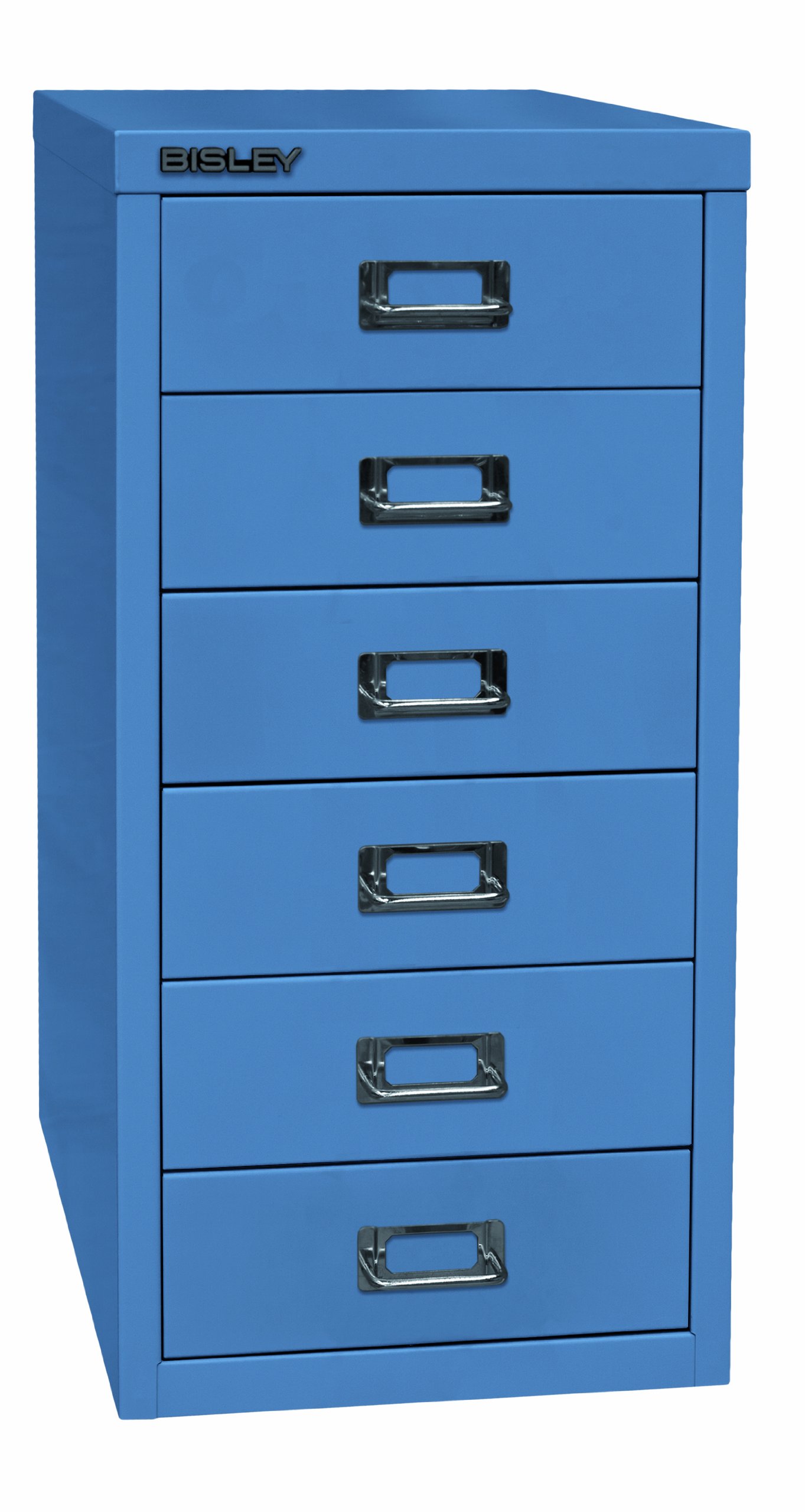 Bisley multid rawer, 29er Serie, DIN A4, 6 cajones, Metal, 605 Azul, 38 x 27.9 x 59 cm