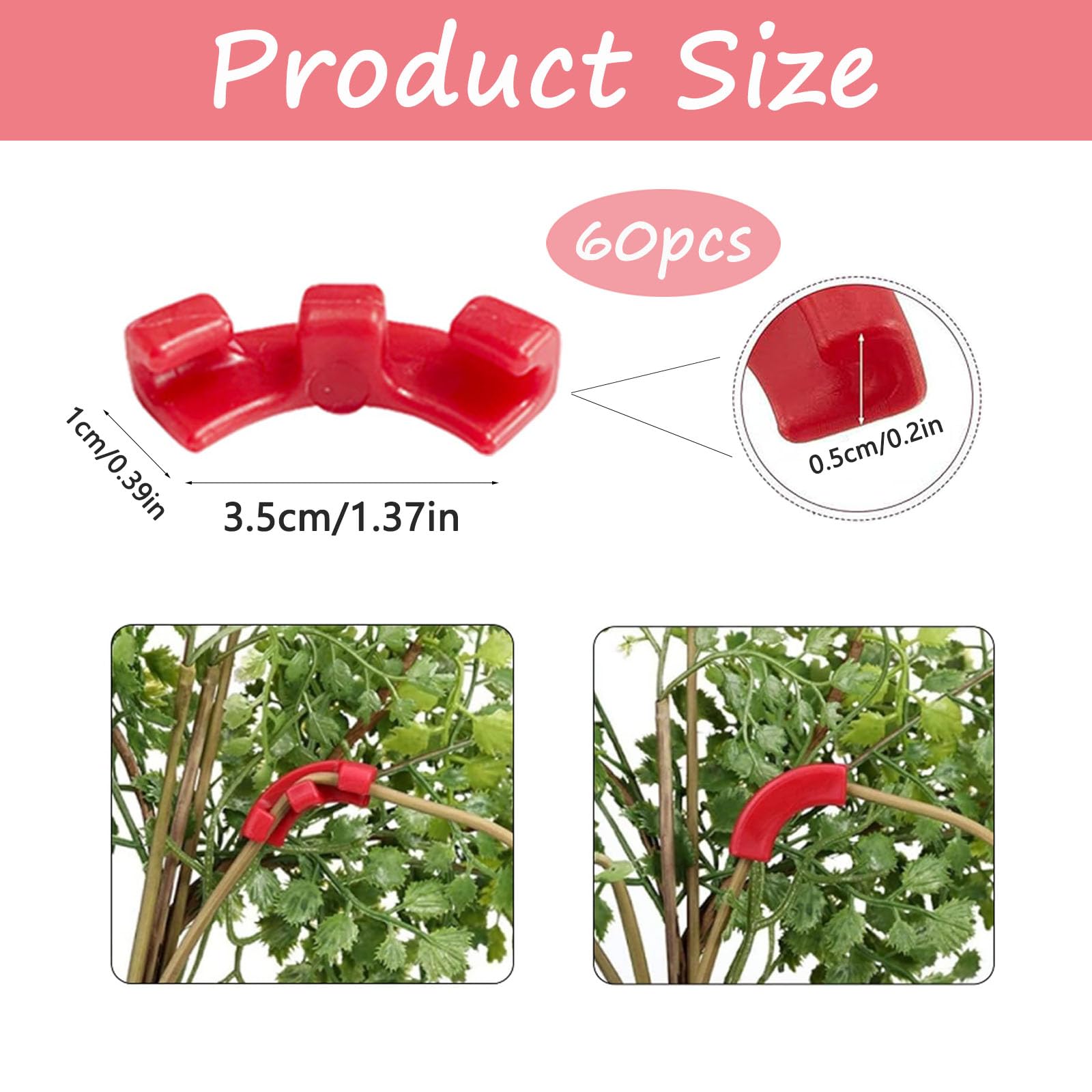 100 Piegatrici Per Piante A 90°: Clip In Plastica Per Rami E Fusti, Attrezzo Per Controllo Crescita E Formatura Bonsai, Giardinaggio Fai Da Te - 3