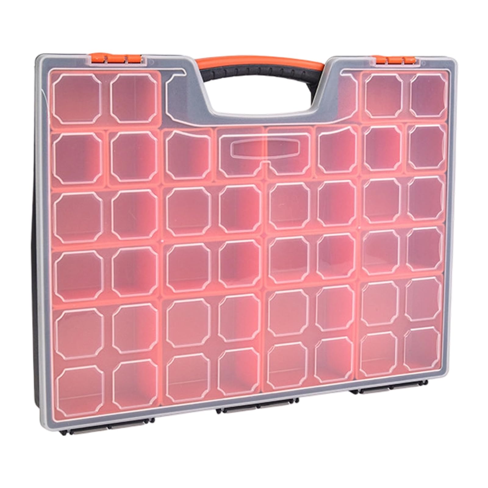 Aqvjd Sturdy Interlocked Parts Case With Adjustable Grids Workshop Parts Organizers For Professional Technicians And Hobbyists Stackable Organizers
