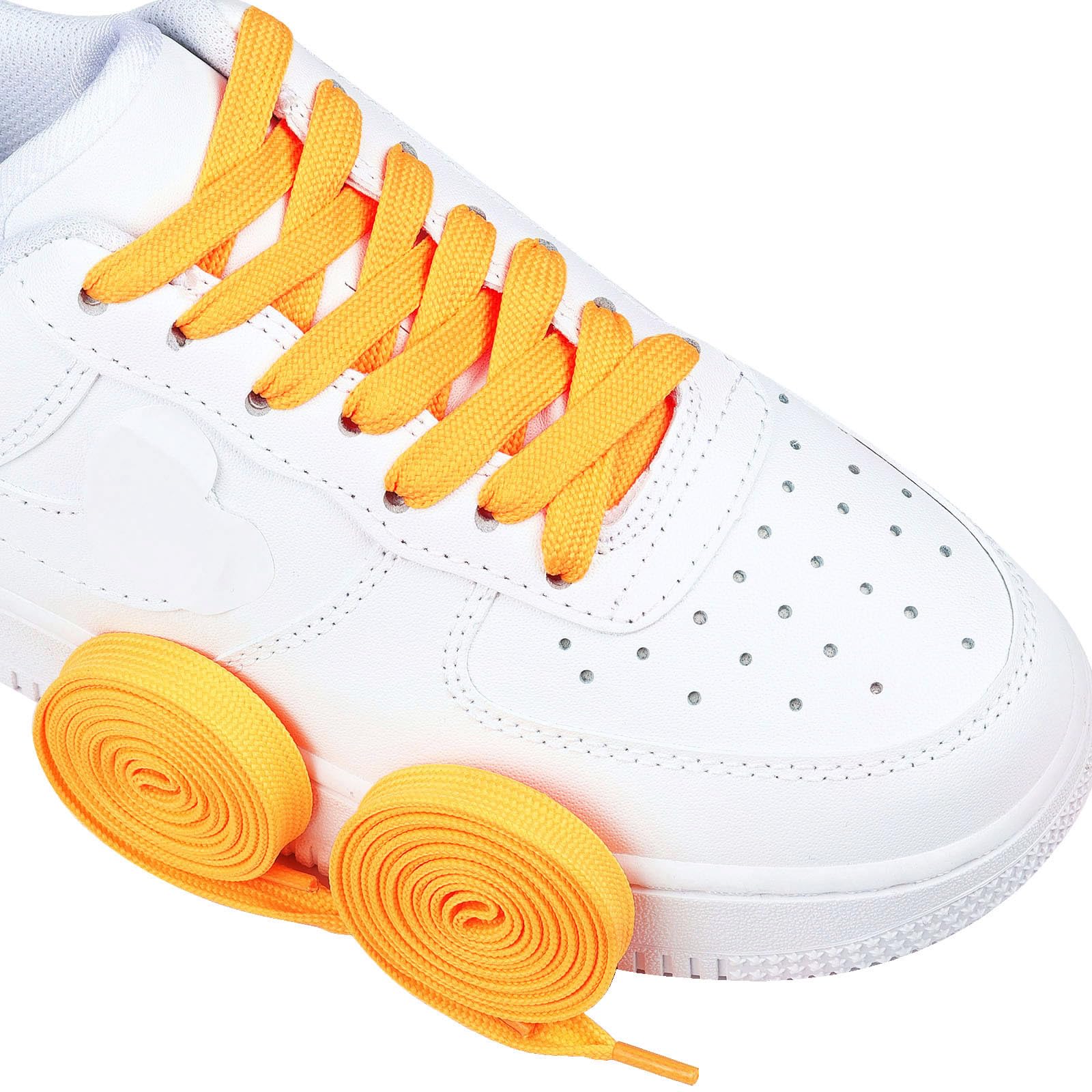 Olukssck - 2 Pares de Cordones Planos, Cordones duraderos de Repuesto de 10 mm de Calidad para Zapatos de Deporte, Zapatos de Ciudad - 3