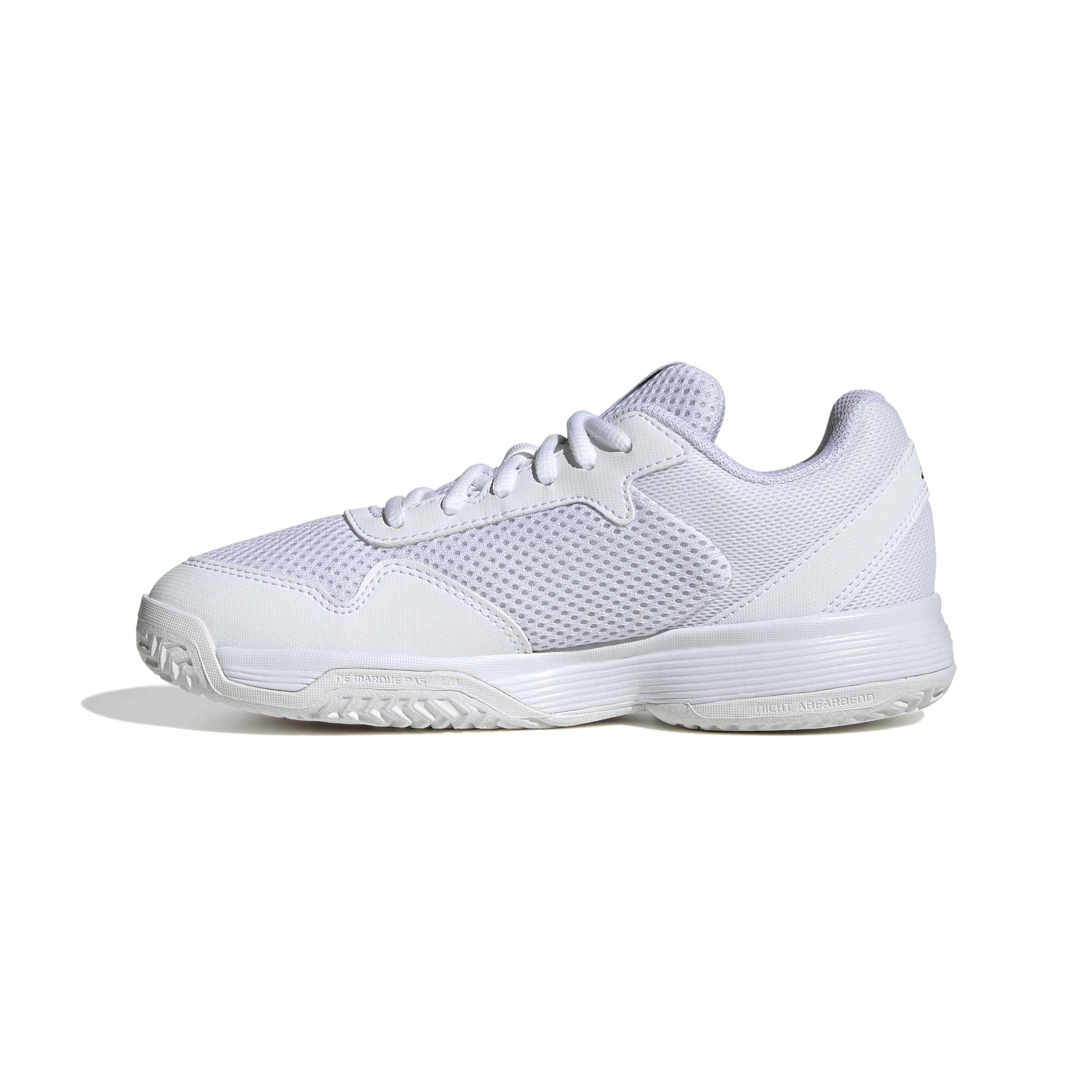 adidas Uniseks - dzieci Courtflash Kids Tennis Shoes, ftwr white/core black/ftwr white, 35 1/2 EU