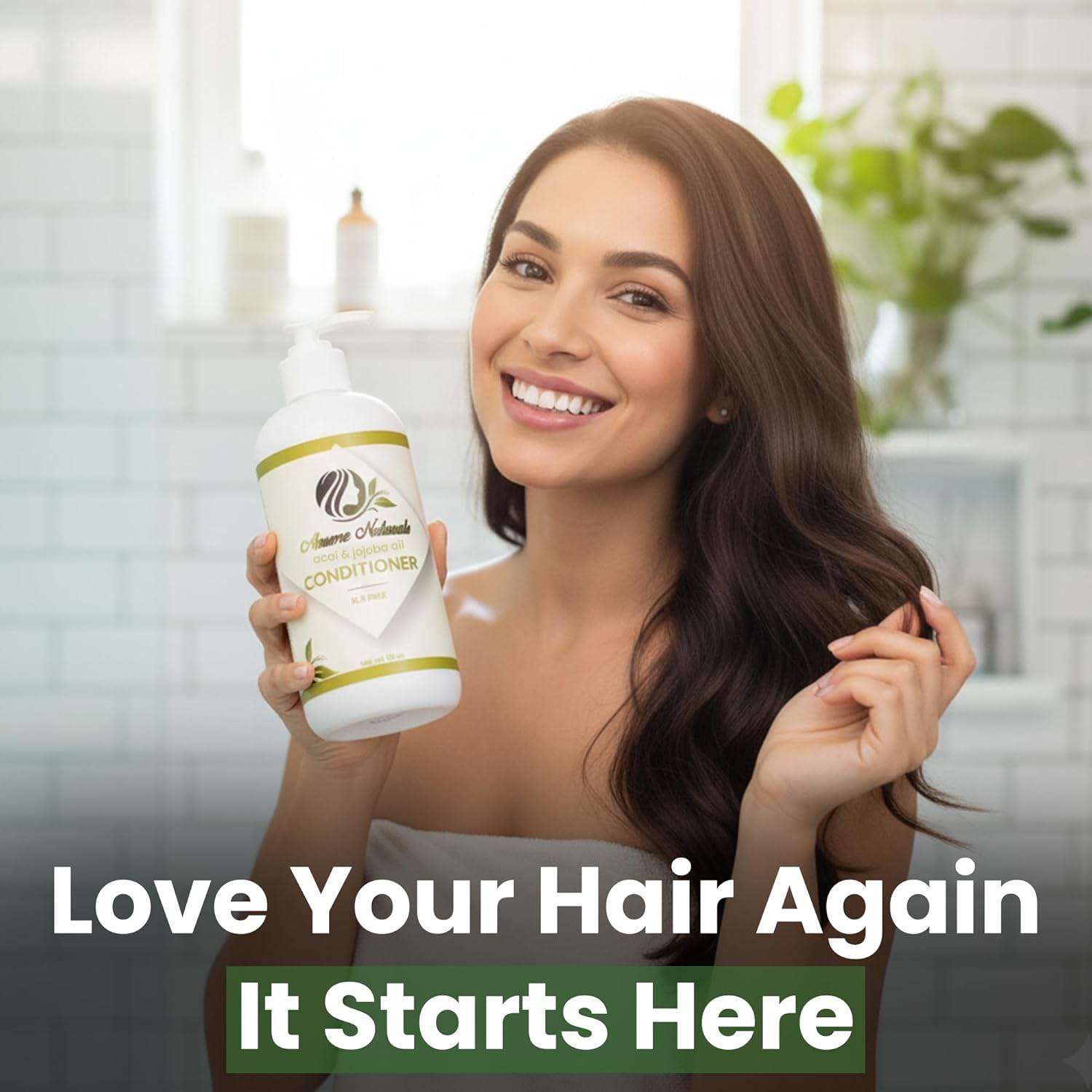 Acai & Jojoba Oil Hair Conditioner – 16 oz | Sulfate Free Hydrating & Moisturizing Conditioner with Aloe, Hyaluronic Acid, Vitamin E, Vitamin B5 & Botanical Oils for Curly, Dry & Rough Hair Care - Image 7