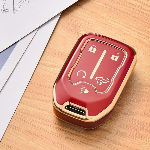 Miniatura 7 de ELOHEI Funda para llavero Chevy, accesorios para funda de llavero para Chevrolet Silverado Suburban Tahoe GMC Acadia Sierra Terrain Yukon Premium