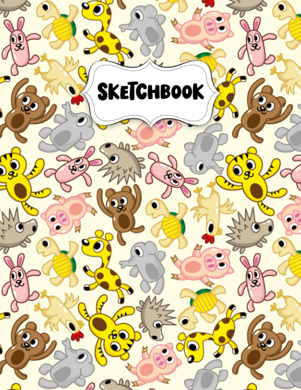 Sketchbook: Adorable Baby Animals Sketch Book for Drawing: Blank Sketch Pad for Drawing for Kids: Sketchpad for Drawing for Kids, Bleed Proof Art Sketch Book 8.5 x 11