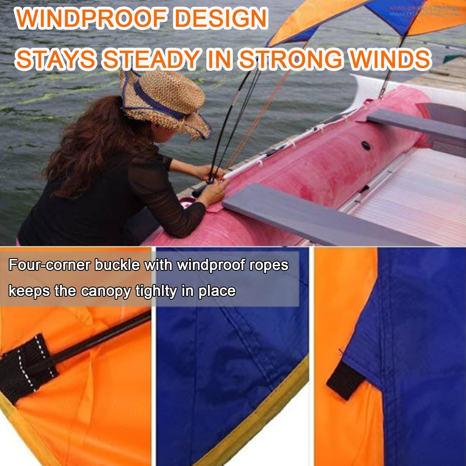 Tendalino per Barca, Parasole Pieghevole per Barca, Impermeabile e Antivento, Tendalino Gommone per Gommoni, Yacht, Barche da Pesca