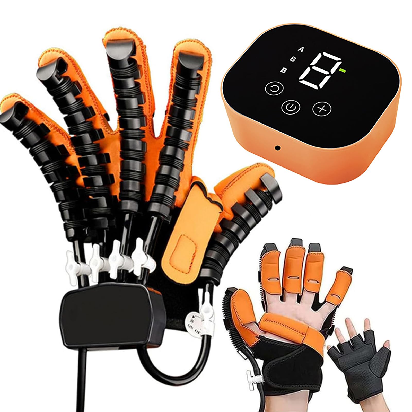 GAOXIAO Trener Rehabilitacyjny Funkcji Palców I Dłoni Rękawice Rehabilitacyjne Robota, Rękawice Rehabilitacyjne Robota Dla Pacjentów z Udarem Mózgu Sprzęt do Odzyskiwania Left Hand XL