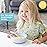Bumkins - Silicone Grip Bowl, Fork & Spoon & Lid - For Ages 18 Months+ - Suction Base - 100% Food-Safe Silicone - Oven, Microwave, Freezer, & Dishwasher Safe - Marble