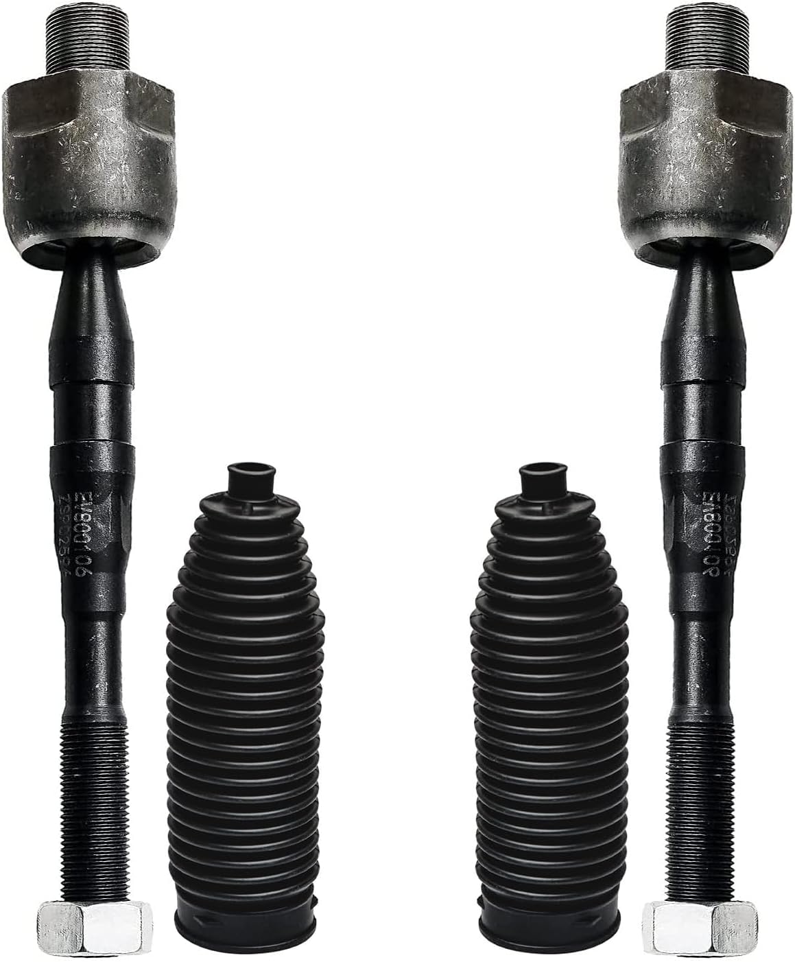 Detroit Axle - Front Inner Tie Rods Kit for 2005-2012 Nissan Pathfinder 2005-2019 Frontier Xterra Inner Tie Rod Ends Boots 2006 2007 2008 2009 2010 2011 Replacement