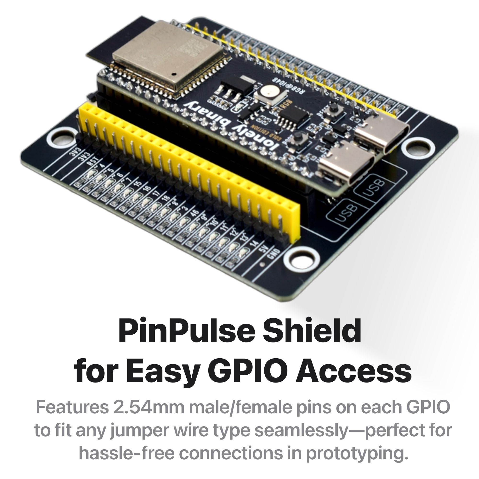 Lonely Binary 3X ESP32-S3 N16R8 Gold Edition con schermo PinPluse 16MB Flash 8MB PSRAM WiFi Bluetooth scheda di sviluppo compatibile con Arduino IDE, C ++, MicroPython
