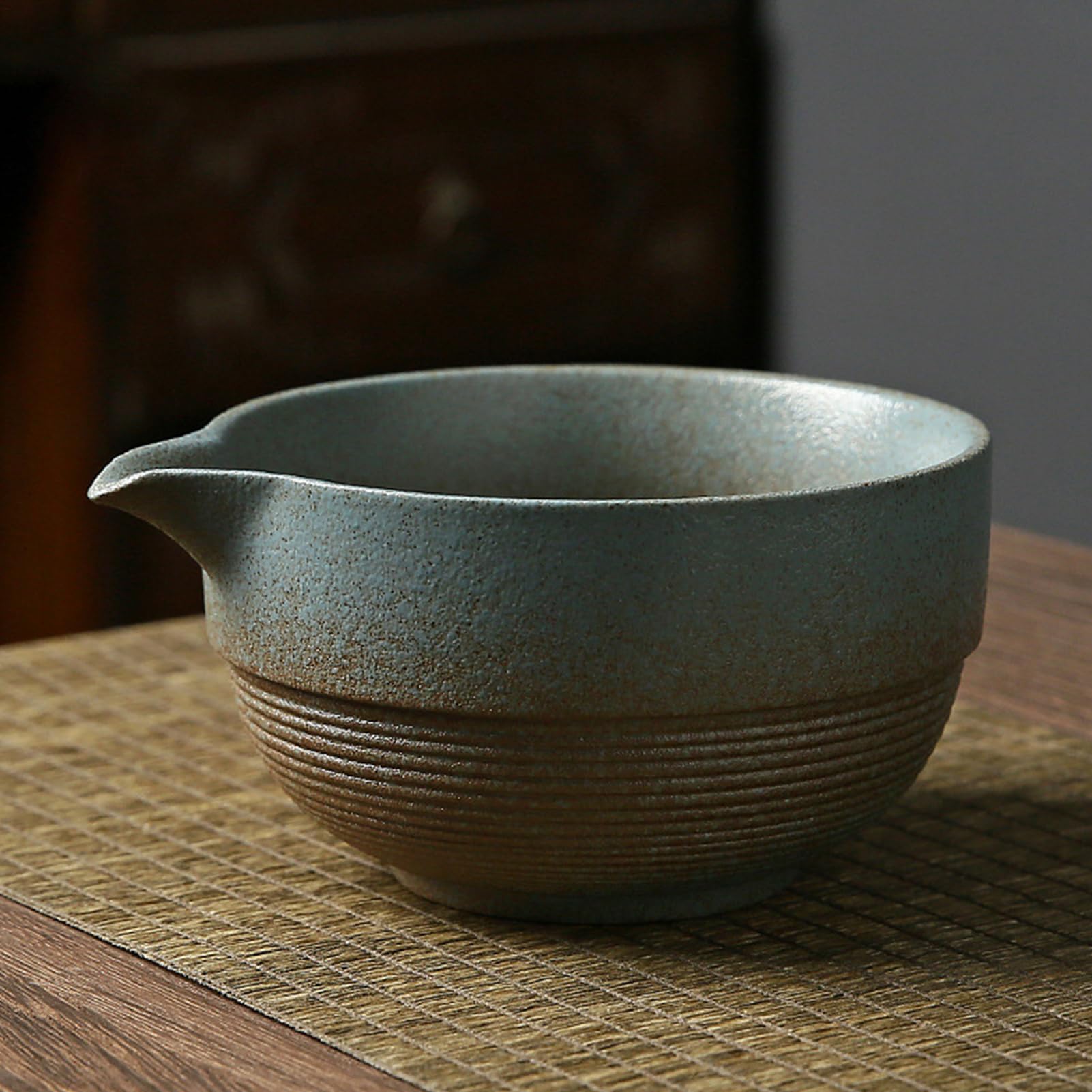 Juego de té – Cuenco con spout, whisk de bambú, cuchara y