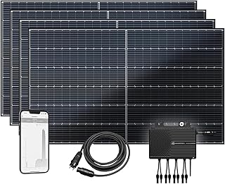 Balkonkraftwerk Komplettset 1800Wp I 4x450Wp Solarmodule, EVT2000SE Wechselrichter & 10m Kabel I Bifaziale Solaranlage zur Energiegewinnung I Leistung drosselbar auf 800W