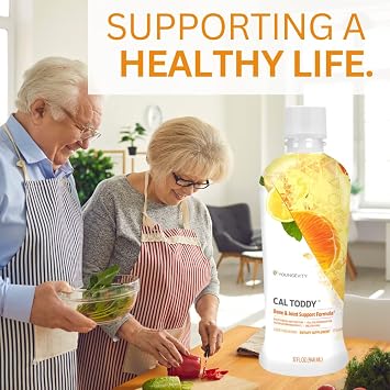 Youngevity Cal Toddy Liquid Calcium Magnesium Bone Support, 32 fl oz Bottle | Calcium 1,200 mg, magnesium 600 mg, vitamin D3, zinc, copper, potassium, boron, 70+ trace mineral cofactors, bone support