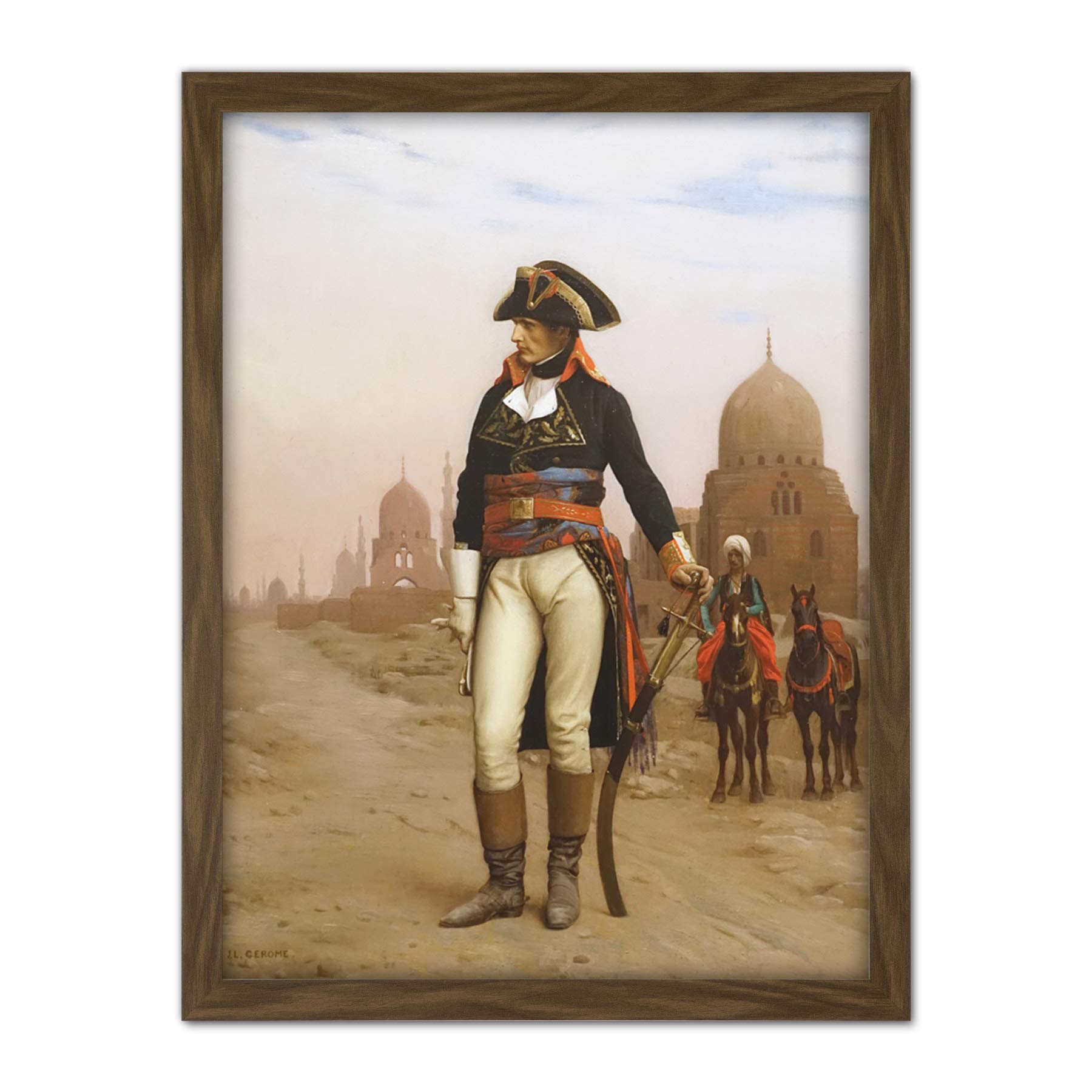 Gerome Napoleon Bonaparte In Egypt Painting Large Framed Art Print Poster Wall Decor 18x24 in