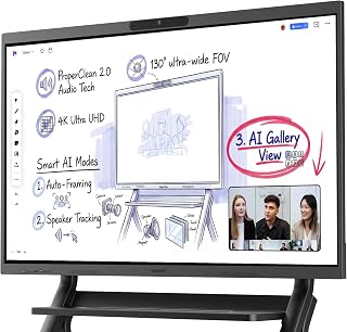 NearHub S Max Smart Whiteboard 75" 16GB+256GB 40 Touchpunkte | All-in-One Windows 11 Pro Interaktives Whiteboard 4K | Integrierte 130°4K-Kamera & 8-Mic-Array | Native Zoom Rooms & Microsoft Teams