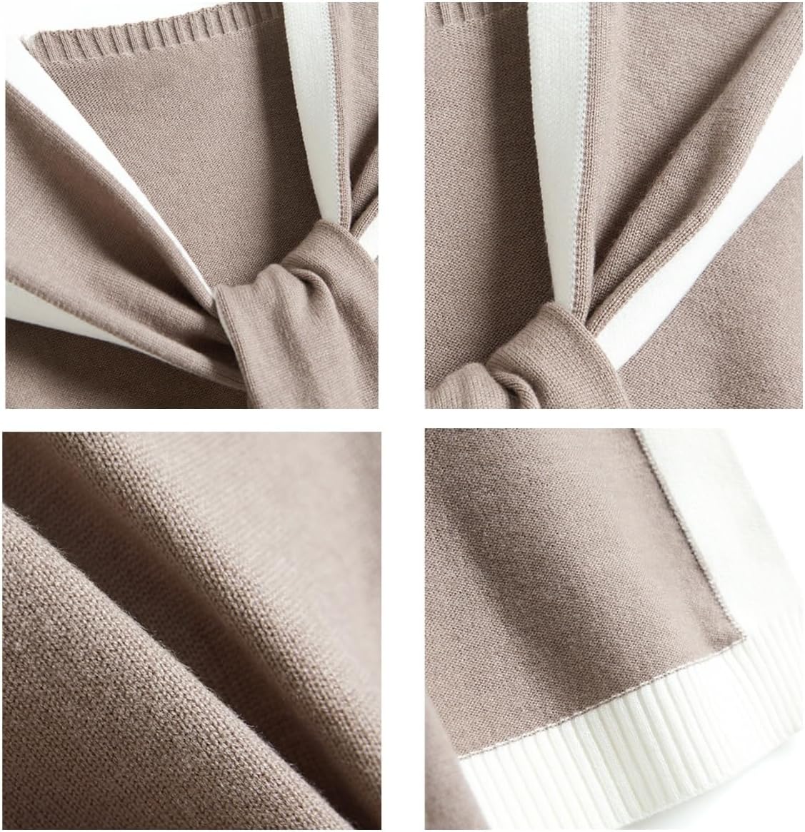 Sweater Shawl Wraps for Women Fashion Knitted Shoulder Shawls Ponchos Travel Casual Sweaters Scarf Cape Wraps - Image 3