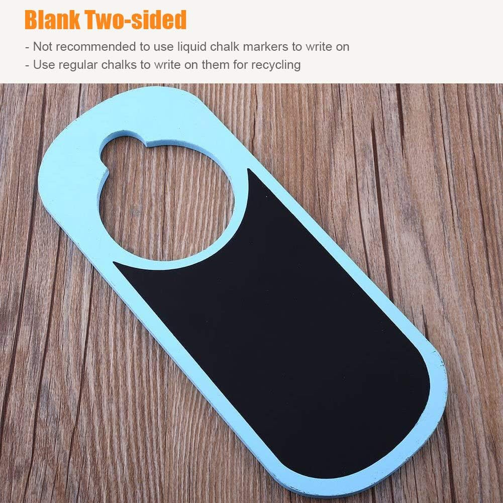 🛒 Flash Sale 4 Pack Blank Two-Sided Door Hanger Sign, 8.6” x 3.5”x 0.2” Message Blackboard Do Not Disturb Door Hanger sign for Office Hotel Decoration, Craft