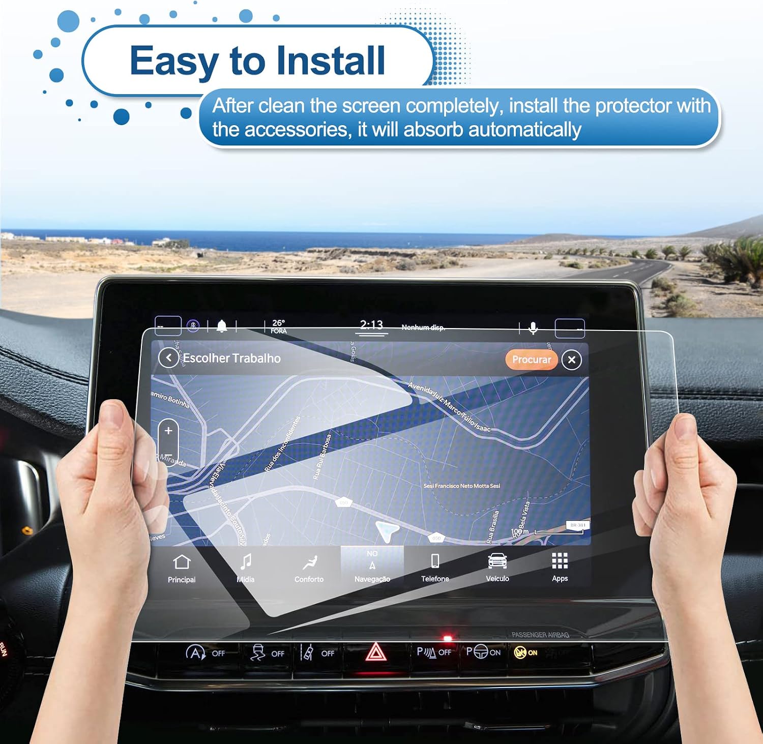 coleya 2022 2023 compass screen protector for jeep compass latitude luxlimitedtrailhawkhigh altitude 10 1 inch touch screen 2023 compass tempere
