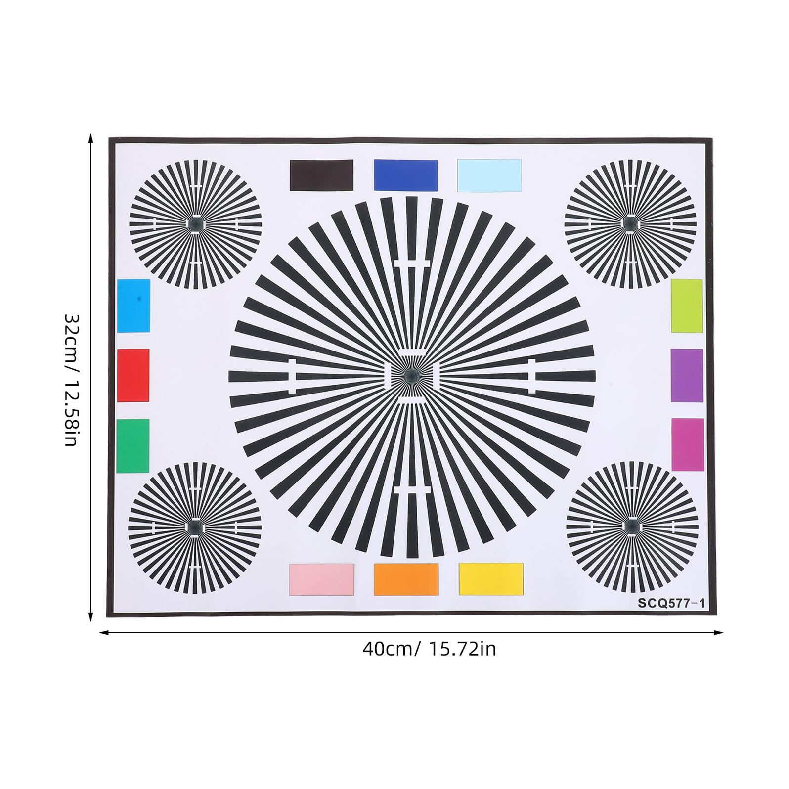 Tableau D’étalonnage Mise au Point de L’Objectif pour Caméra | Papier, Repères de Calibration Couleur Lisibles, Usage en Faible Lumière et Assemblage Cctv