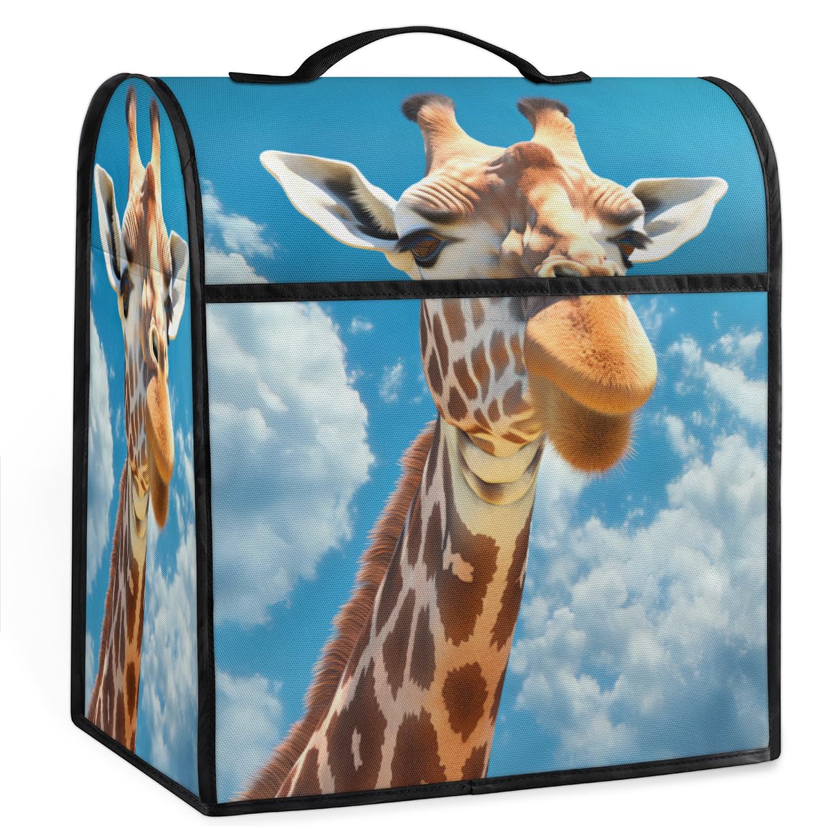 Coffee Maker Cover Giraffe Animal Kitchen Appliance Covers Small Appliance Covers Blender Cover Juicer Cover Dust Covers for Kitchen Appliances with Top Handle and Pockets,Washable,C706